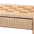 bali & pari Mimi Natural Rattan Checkered Console Table with Drawer