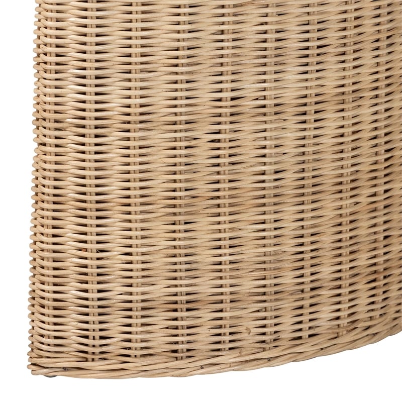 bali & pari Mimi Natural Rattan Checkered Console Table with Drawer