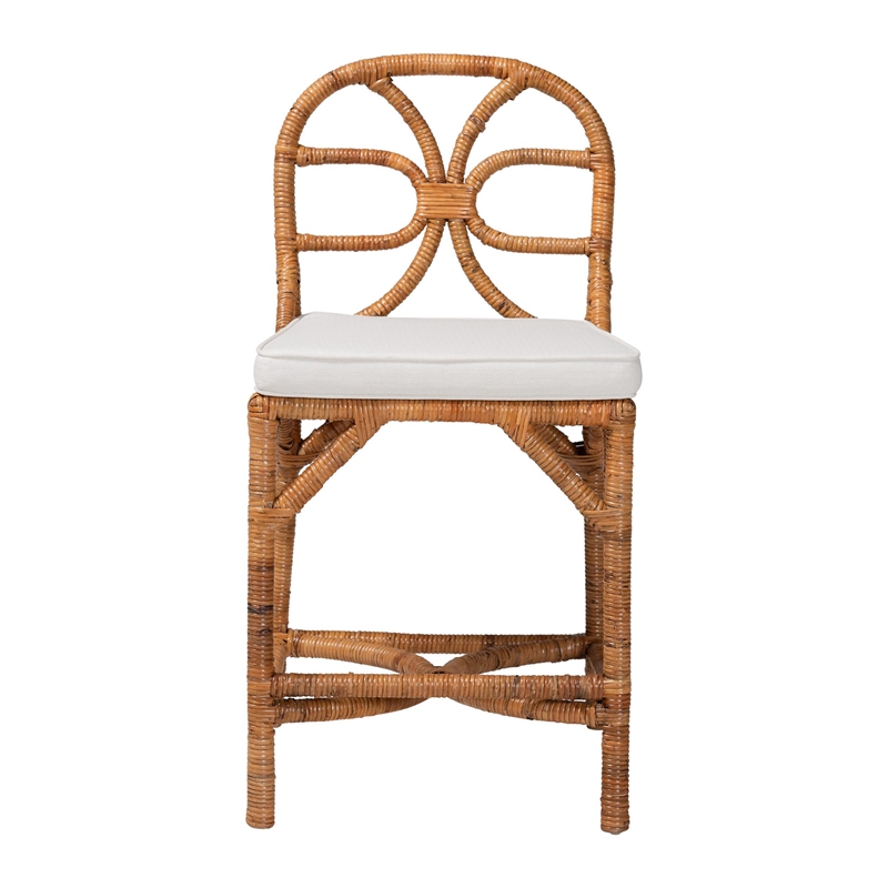 bali & pari Alondra Natural Rattan Counter Stool