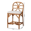 bali & pari Alondra Natural Rattan Counter Stool