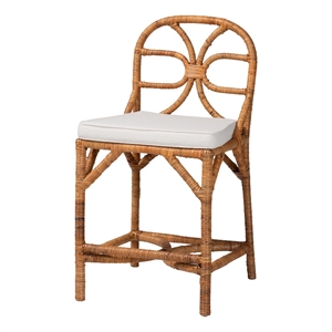 bali & pari Alondra Natural Rattan Counter Stool