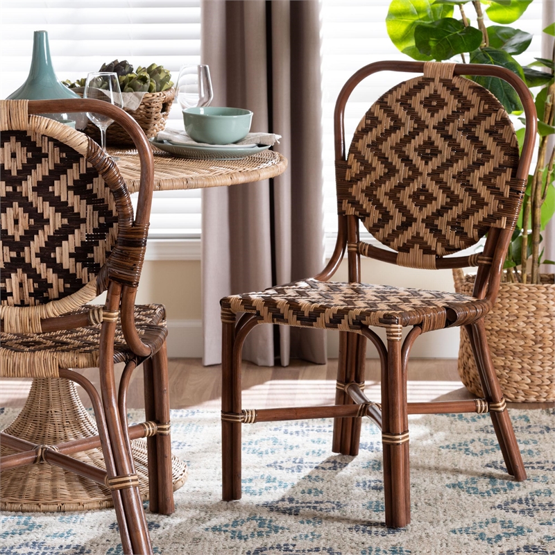 bali & pari Mariano Natural Rattan Dining Chair