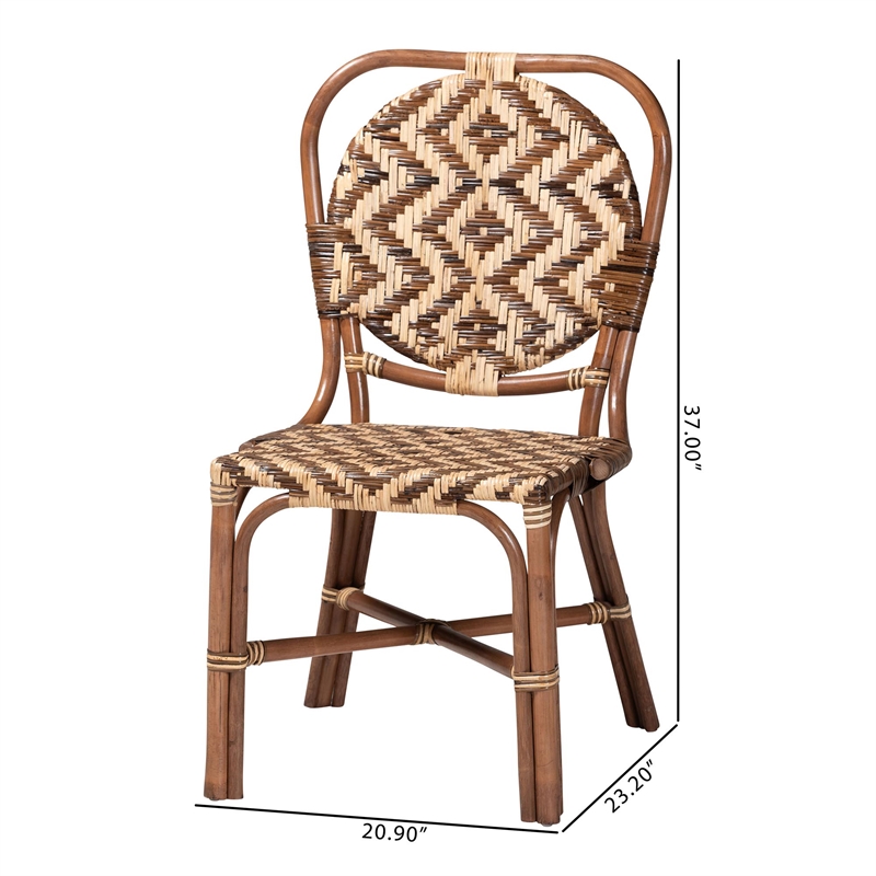 bali & pari Mariano Natural Rattan Dining Chair
