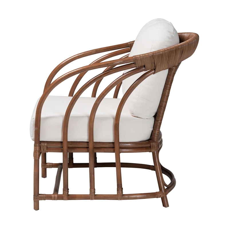 bali & pari Stan Natural Rattan Lounge Chair