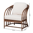 bali & pari Stan Natural Rattan Lounge Chair