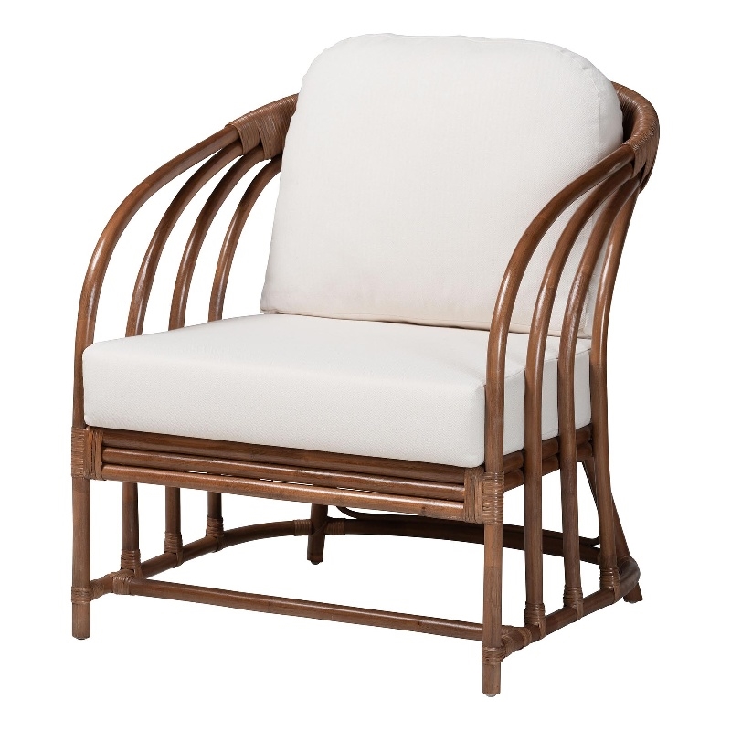 bali & pari Stan Natural Rattan Lounge Chair