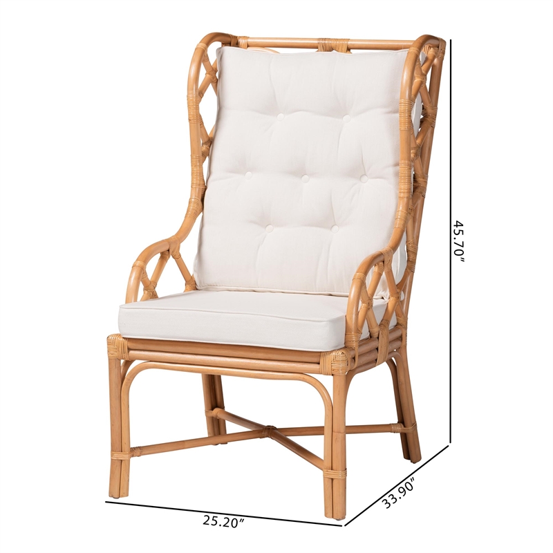 bali & pari Todd Natural Rattan Armchair