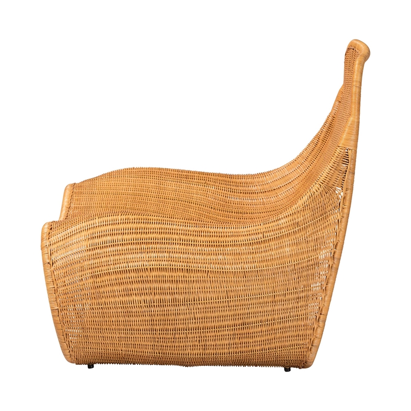 bali & pari Adala Natural Rattan Loop Lounge Chair