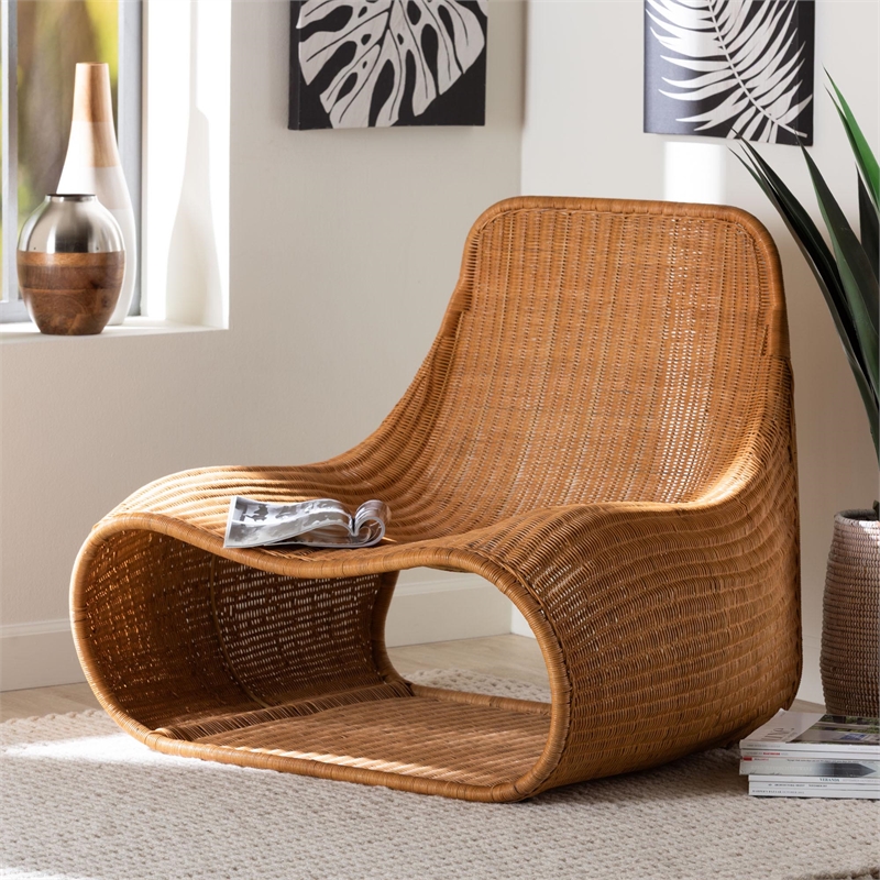 bali & pari Adala Natural Rattan Loop Lounge Chair