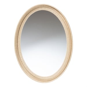 bali & pari Lailan Woven Grasscloth Mirror Oval Beige