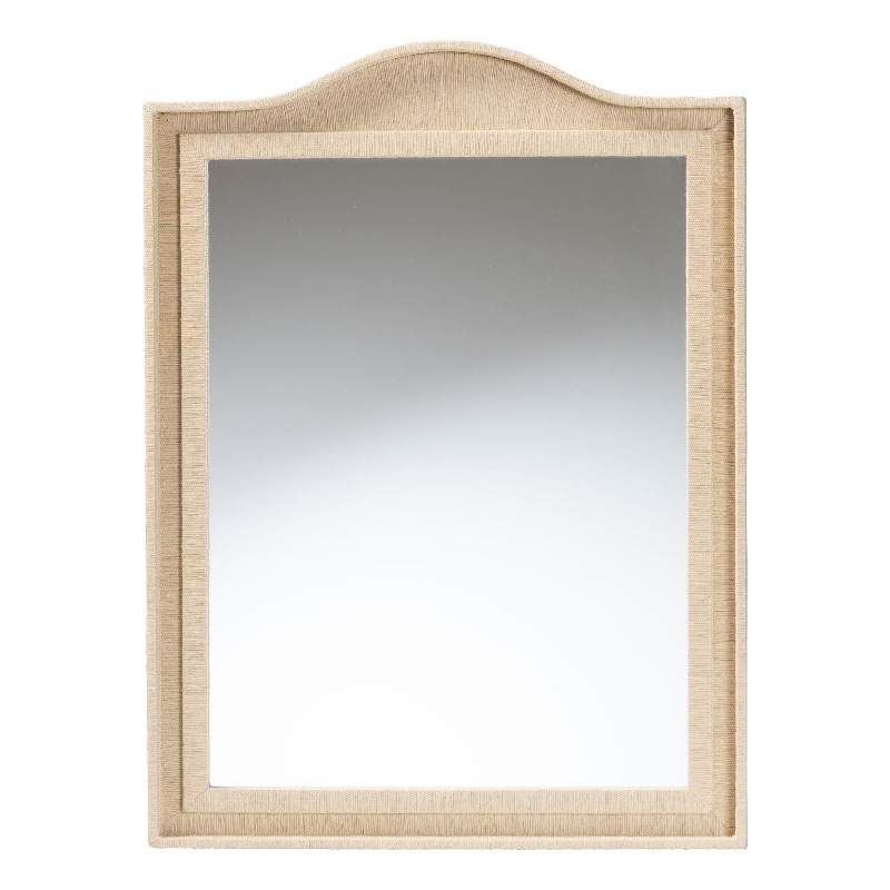 bali & pari Lailan Woven Grasscloth Mirror Rectangle Beige