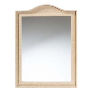 bali & pari Lailan Woven Grasscloth Mirror Rectangle Beige