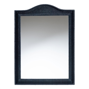 bali & pari Lailan Woven Grasscloth Mirror Rectangle Navy Blue