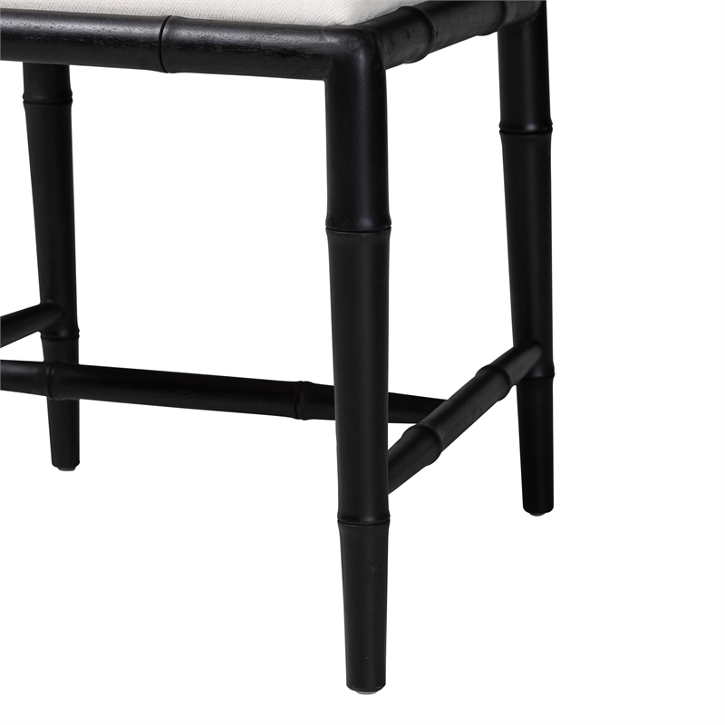 bali & pari Boone Dining Chair with Chinoiserie Design Black