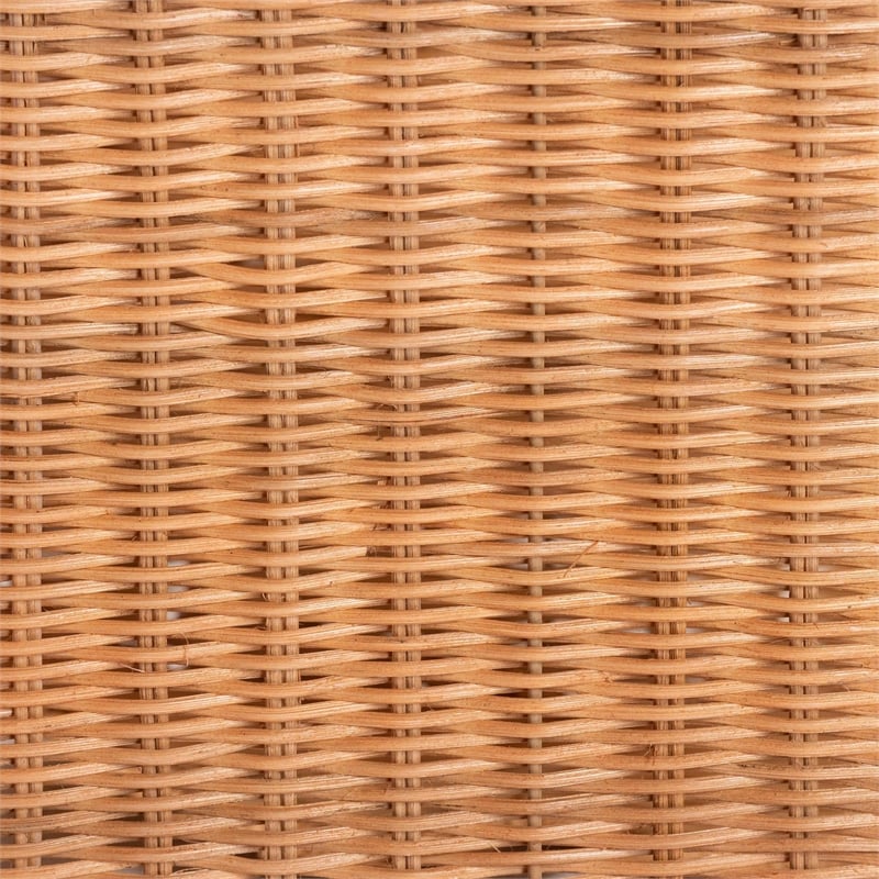bali & pari Bulana Natural Rattan 3-Tier Rolling Storage Cart