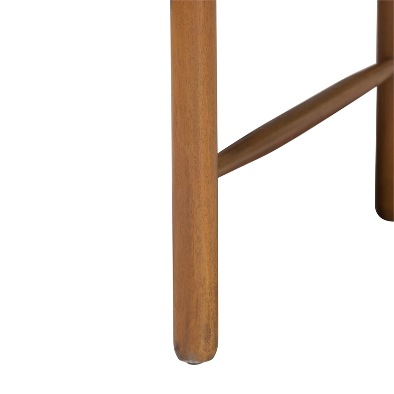 bali & pari Elvera Woven Seagrass and Mahogany Wood Dining Chair