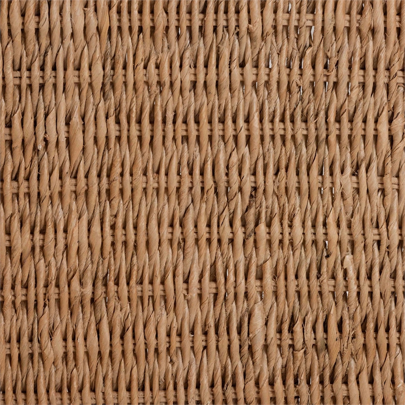bali & pari Elvera Woven Seagrass and Mahogany Wood Dining Chair