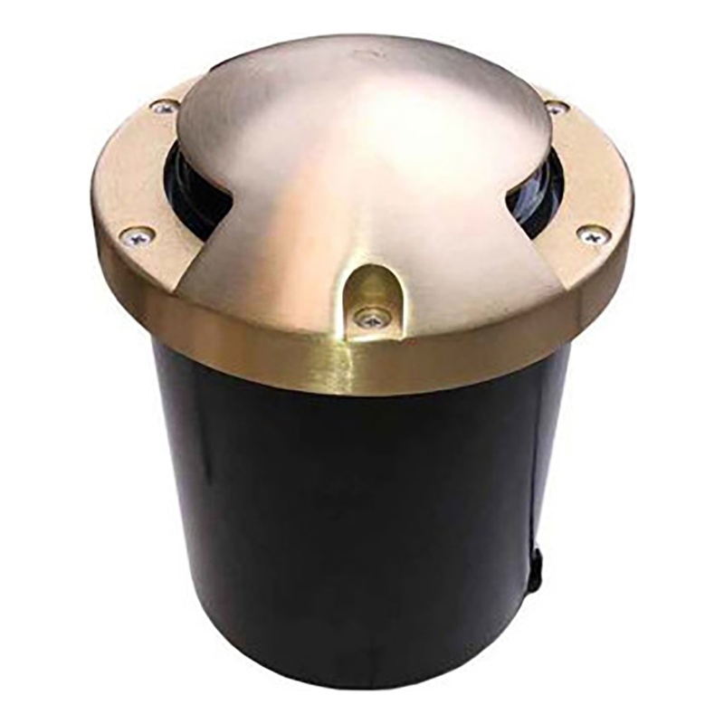 AQ Lighting Metal Well Light with Bi-Directional Cover Landscape in Bronze