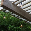 AQ Lighting Plastic Outdoor LED 15 String Light with LED Edison Bulb in Black
