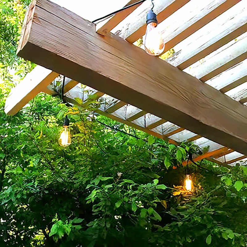 AQ Lighting Plastic Dimmable Outdoor LED 24 Patio String Light in Black