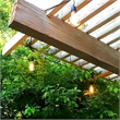 AQ Lighting Plastic Dimmable Outdoor LED 15 Patio String Light in Black