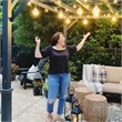 AQ Lighting Plastic Dimmable Outdoor LED 7 Patio String Light in Black
