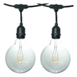 AQ Lighting Plastic Dimmable Outdoor LED 7 Patio String Light in Black