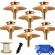 AQ Lighting 6-Piece Metal LED Pathway Area Light with 2-Tier Shade in Copper