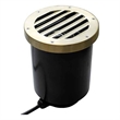 AQ Lighting Metal Well Light with Louvered Grill Cover Landscape in Brass
