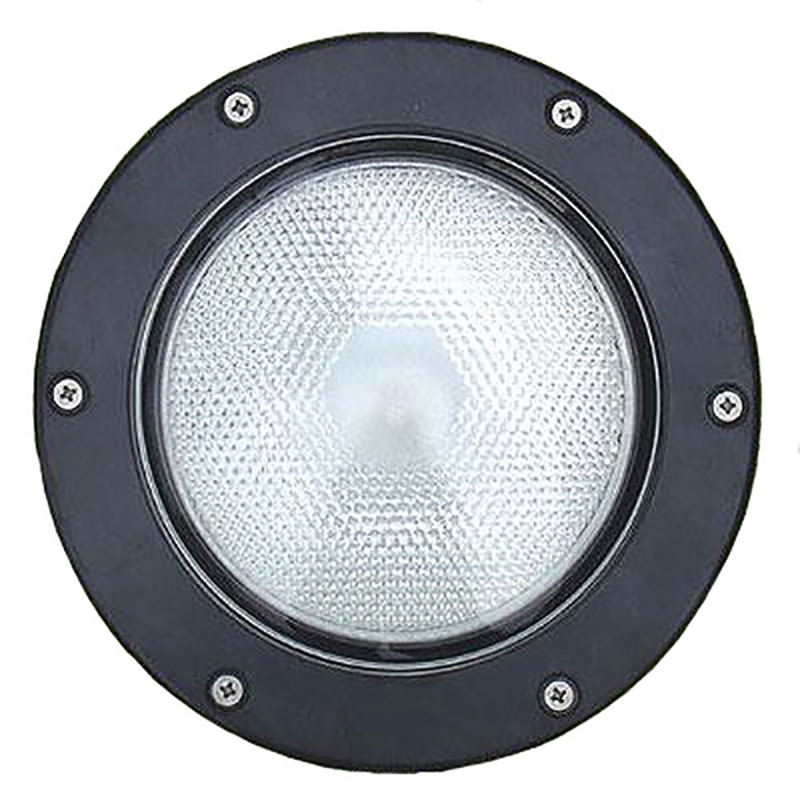 AQ Lighting 120V Metal & Composite Well Light with Open Face Cover in Black