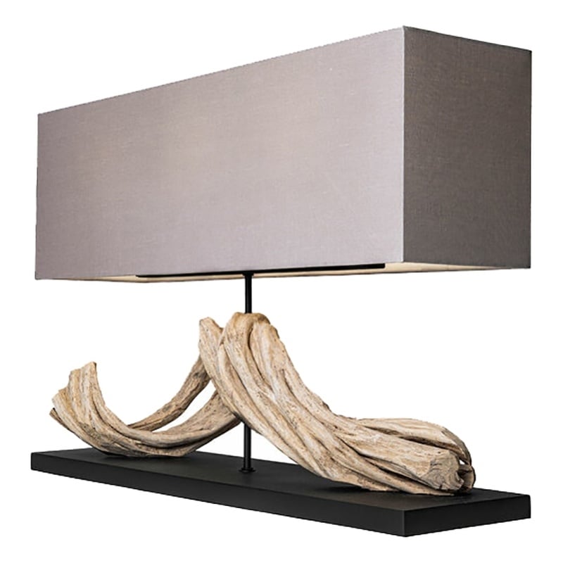 AQ Lighting Seadrift Driftwood LED Table Lamp in Natural/Gray