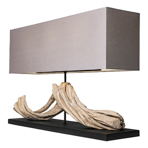 AQ Lighting Seadrift Driftwood LED Table Lamp in Natural/Gray