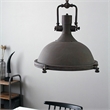 AQ Lighting Large Aluminum Hanging Pendant Ceiling Light Fixture in Rustic Brown
