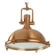 AQ Lighting Large Metal Hanging Pendant Ceiling Light Fixture in Copper