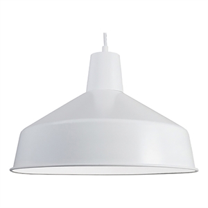 AQ Lighting Cast Iron Grade Vintage Barn Hanging Pendant Lighting in White