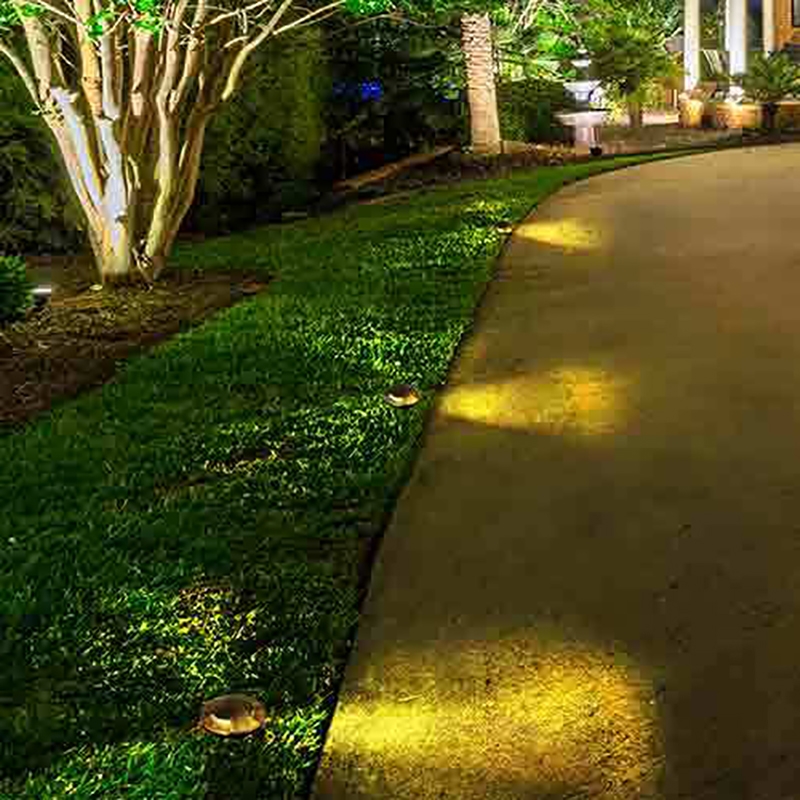 AQ Lighting Metal & Composite Pathway Well Light with Tri-Directional in Brass