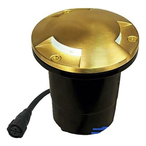 AQ Lighting Metal & Composite Pathway Well Light with Tri-Directional in Brass