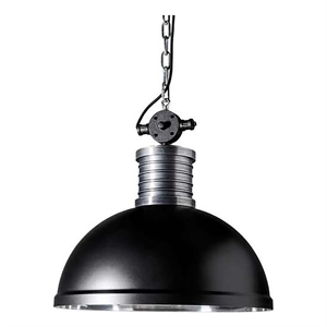 AQ Lighting Aluminum Open Bottom Hanging Pendant Ceiling Light in Black