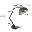 AQ Lighting Aluminum Table Lamp with Adjustable Single Light in Black