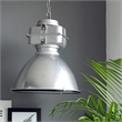 AQ Lighting Large Aluminum Hanging Pendant Kitchen Light in Brushed Silver