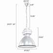 AQ Lighting Large Aluminum Hanging Pendant Kitchen Light in Brushed Silver