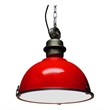 AQ Lighting Large Aluminum Warehouse Barn Hanging Kitchen Pendant Light in Red