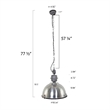 AQ Lighting Large Aluminum Warehouse Barn Hanging Kitchen Pendant Light in White