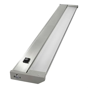 AQ Lighting 12&quot Aluminum LED Under Cabinet Kitchen Overhead Lighting in Nickel