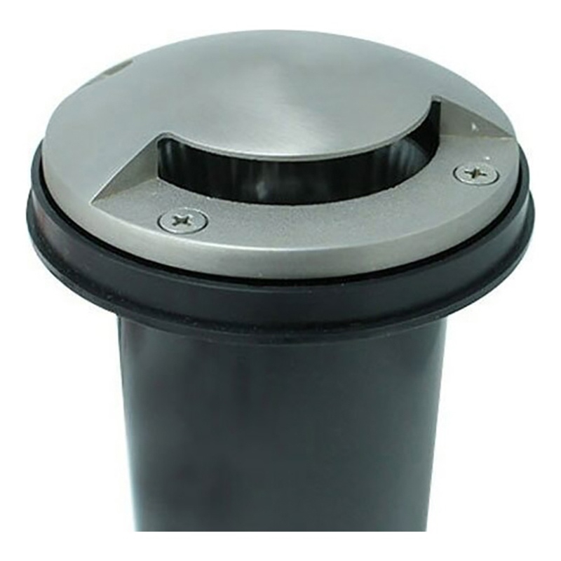 AQ Lighting Metal & Composite Well Light with One Leaf Cover in Black