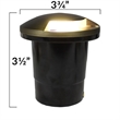 AQ Lighting Metal & Composite Well Light with One Leaf Cover in Brass