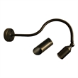 AQ Lighting Brass Bullet Spotlight Gooseneck Sign Light in Bronze/Cool White