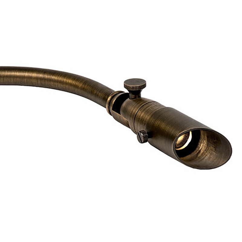 AQ Lighting Brass Gooseneck Sign LED Light w/ Angle Shield in Bronze/Warm White