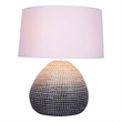 AQ Lighting Natural Seagrass & Fabric LED Table Lamp in White/Black Gradient