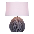 AQ Lighting Natural Seagrass & Fabric LED Table Lamp with String in White/Black